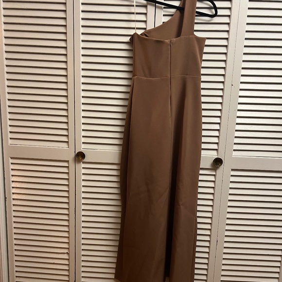 Petite Asymetric Sassy Brown Gown - Picture 7 of 8